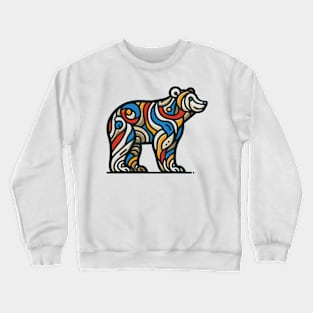 Bear illustration. Illustration of a bear in cubism style Crewneck Sweatshirt